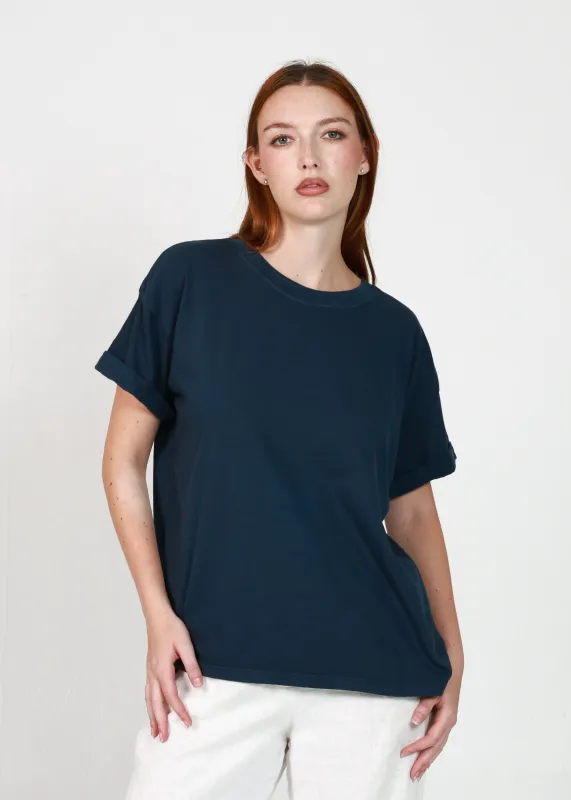 Navy Blue Boyfriend Tee sold by Girl Dangerous