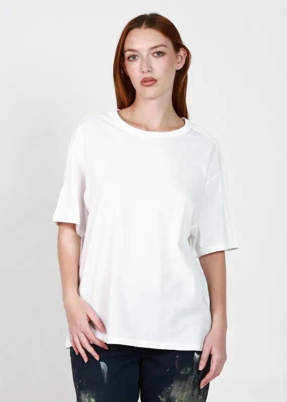 White Relaxed Fit Two Stripe Ringer Tee sold by Girl Dangerous