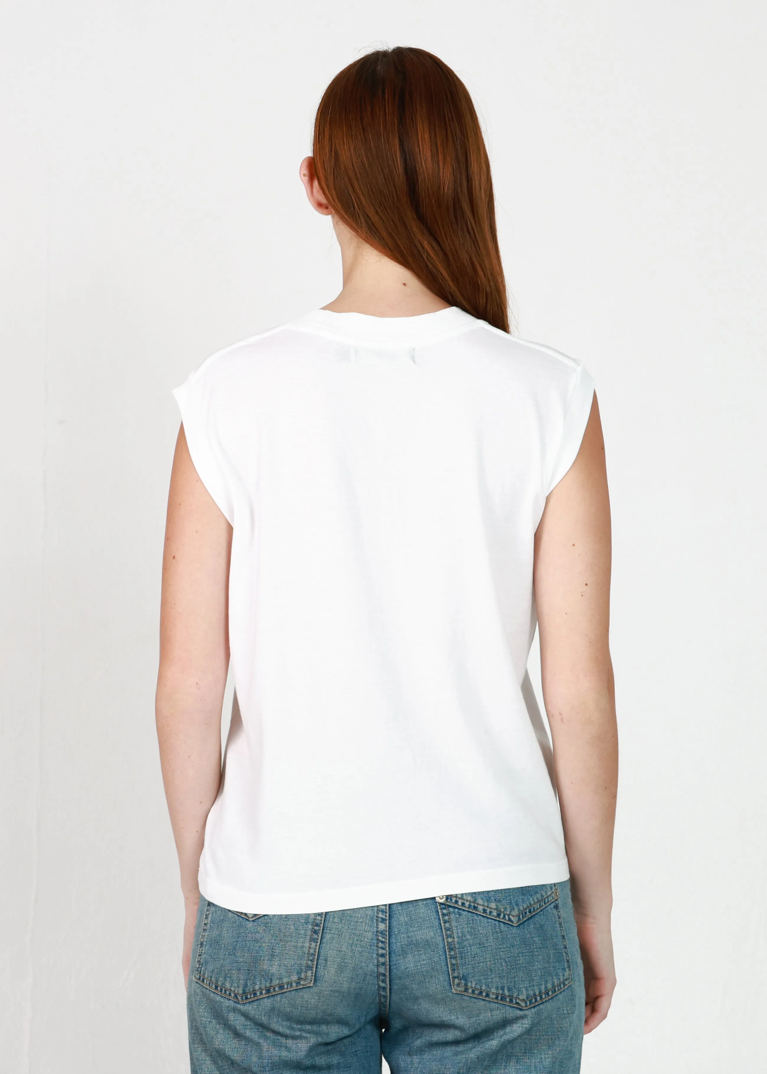 Vintage White Moto Tee sold by Girl Dangerous product image thumbnail 2