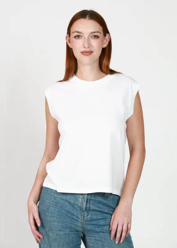 Vintage White Moto Tee made by Girl Dangerous