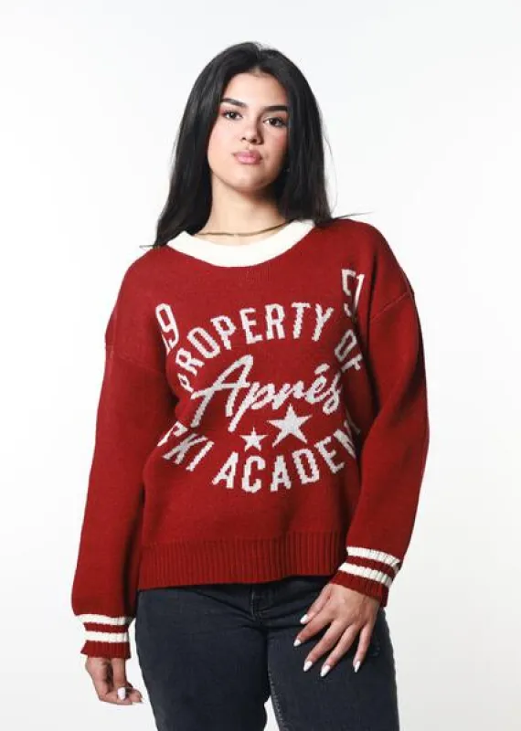 Aprés Ski Academy Dark Pink Oversized Sweater sold by Girl Dangerous