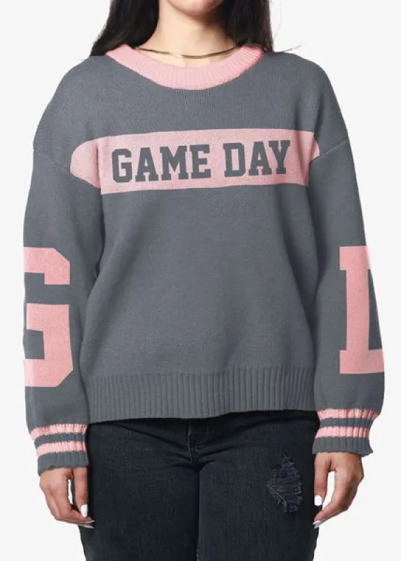 Game Day Charcoal Oversized Sweater sold by Girl Dangerous