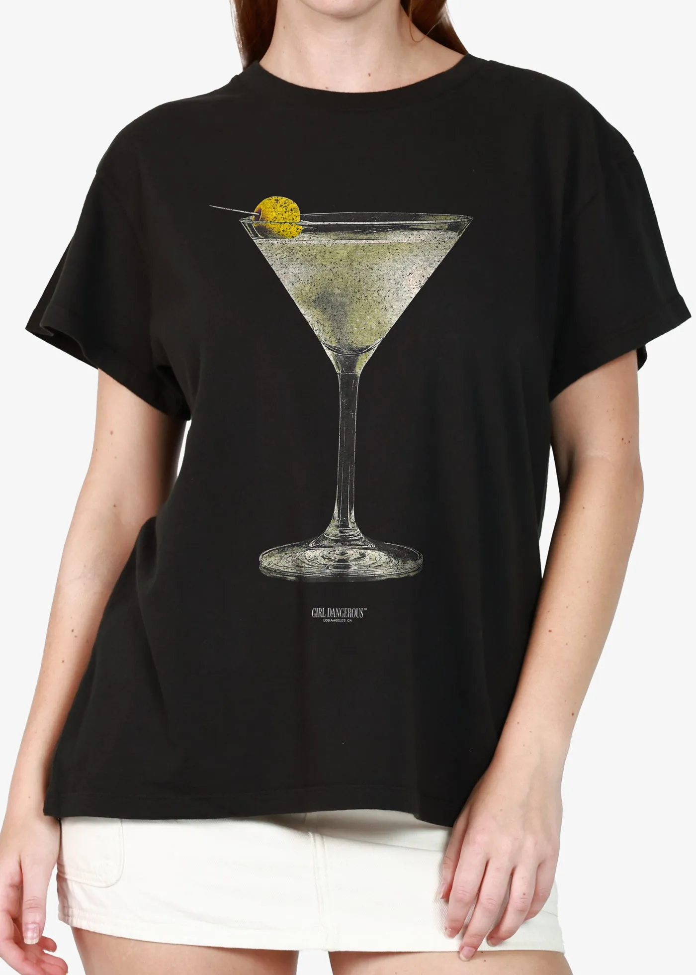 Martini Faded Black Vintage Tee sold by Girl Dangerous product image thumbnail 2