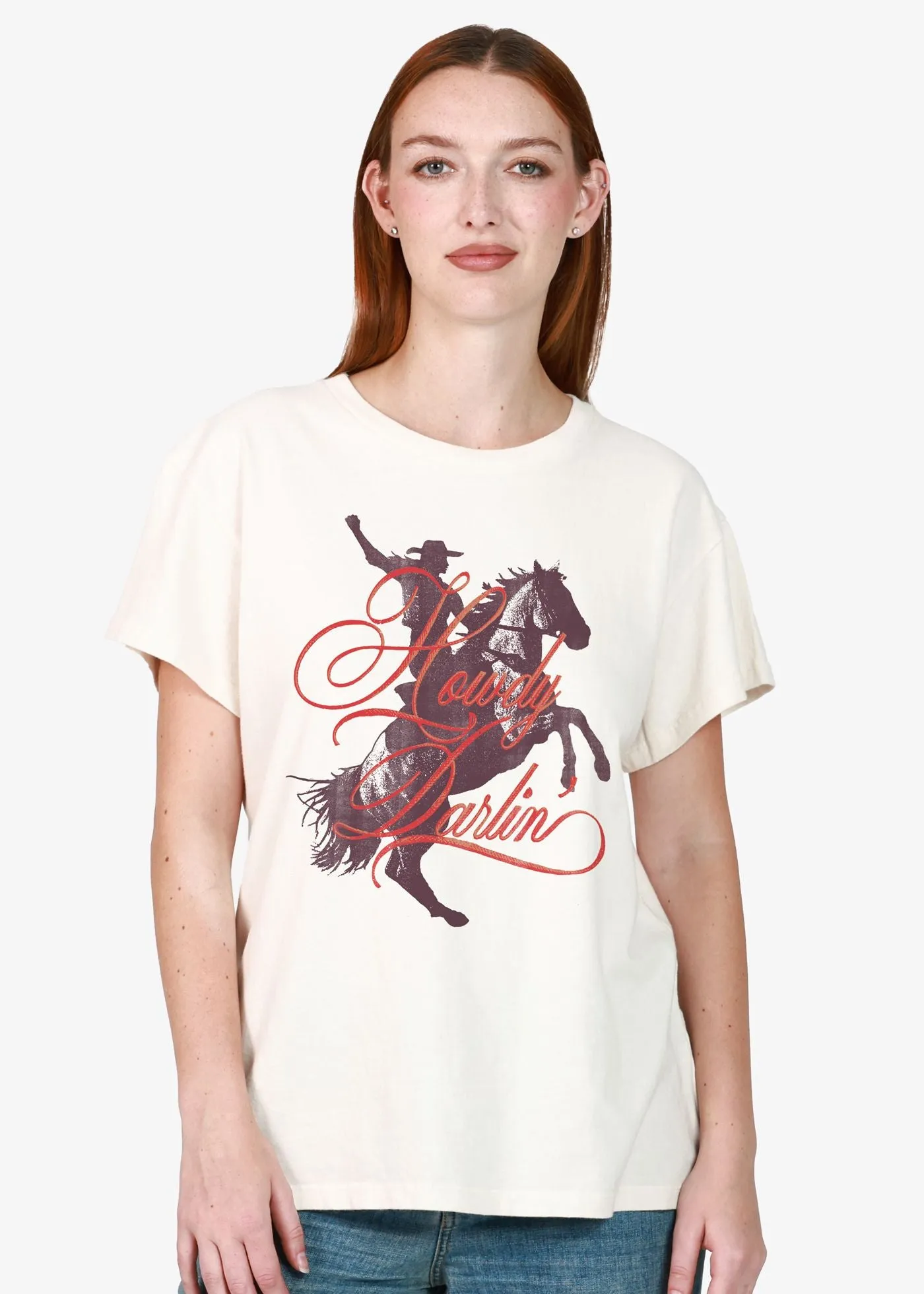 Howdy Darlin' Natural Vintage Tee sold by Girl Dangerous