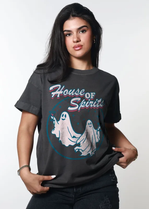House of Spirits Vintage Black Boyfriend Tee sold by Girl Dangerous