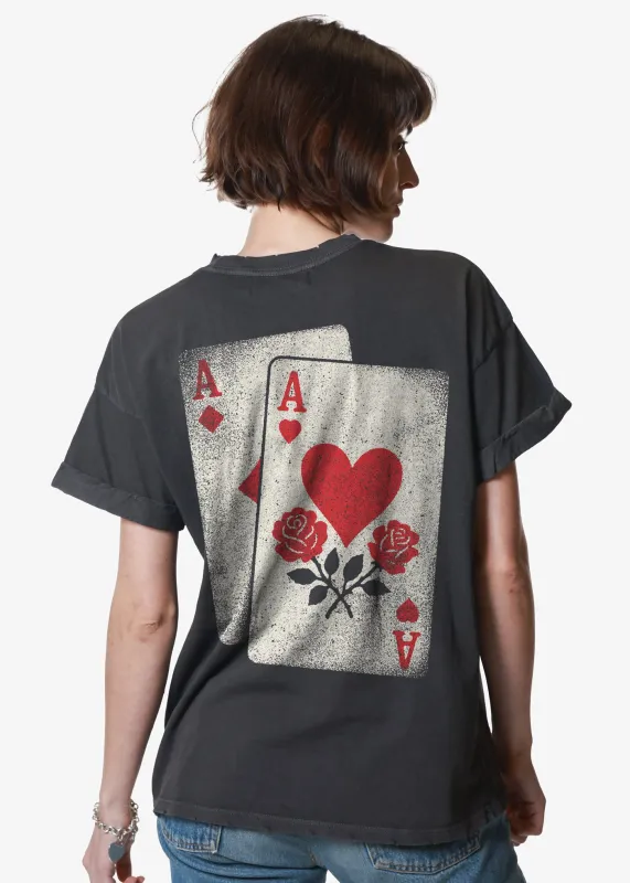 Luck Vintage Black Boyfriend Tee sold by Girl Dangerous