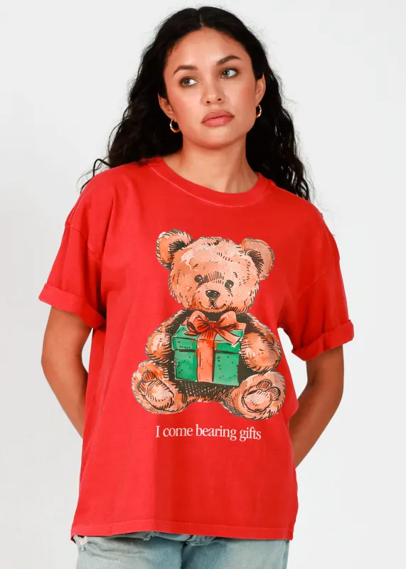 Bearing Gifts Red Boyfriend Tee sold by Girl Dangerous