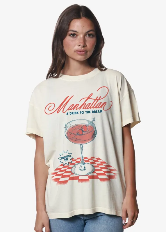 Manhattan Off White Oversized Tee sold by Girl Dangerous