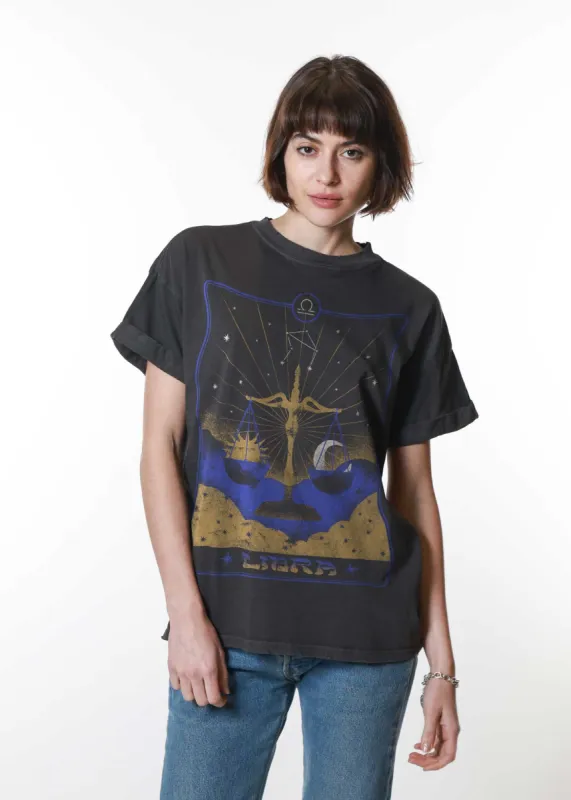 Libra Card Black Boyfriend Tee sold by Girl Dangerous