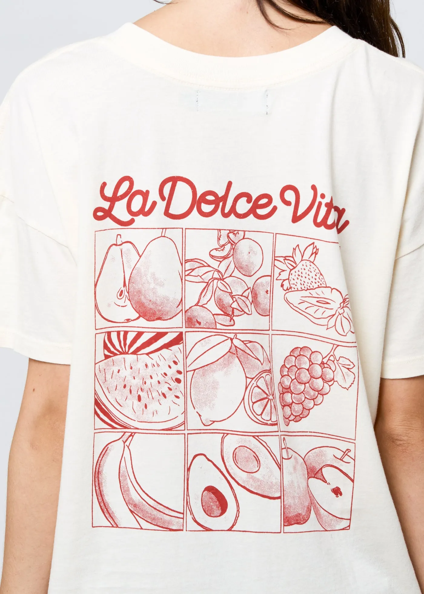 La Dolce Vita Off White Oversized Tee sold by Girl Dangerous product image thumbnail 3
