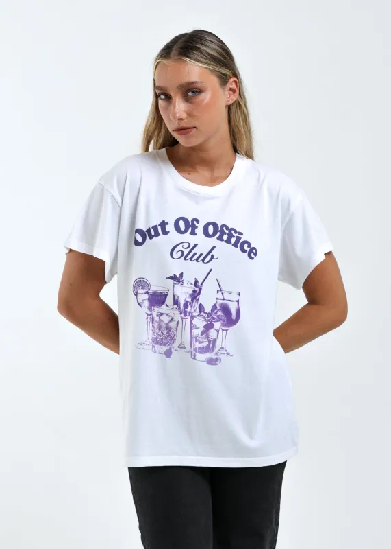 Out Of Office Club Vintage White Vintage Tee made by Girl Dangerous