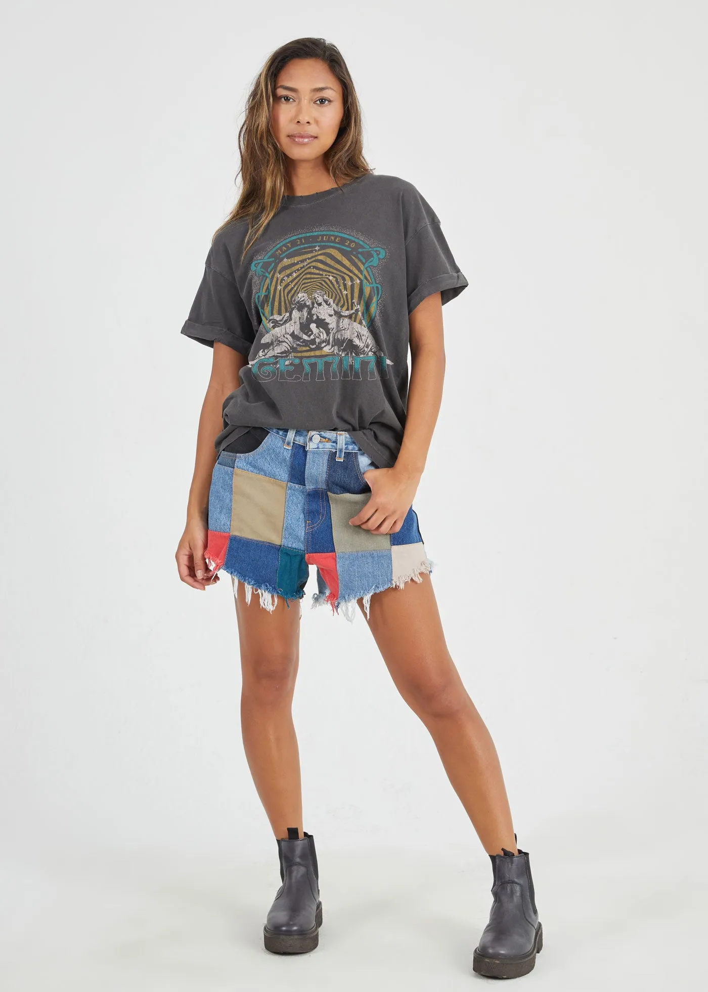 Gemini Band Black Boyfriend Tee sold by Girl Dangerous