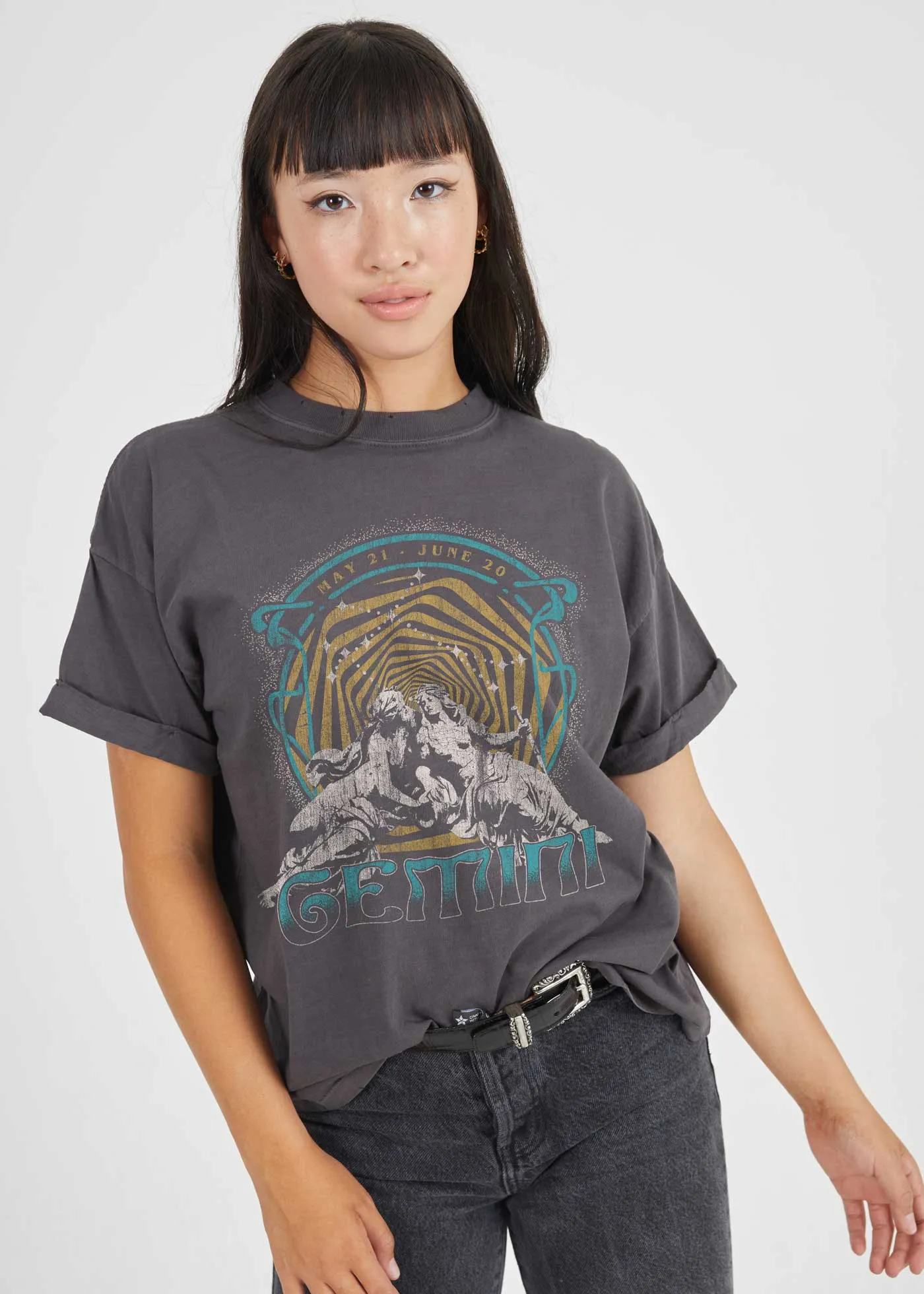 Gemini Band Black Boyfriend Tee sold by Girl Dangerous product image thumbnail 3