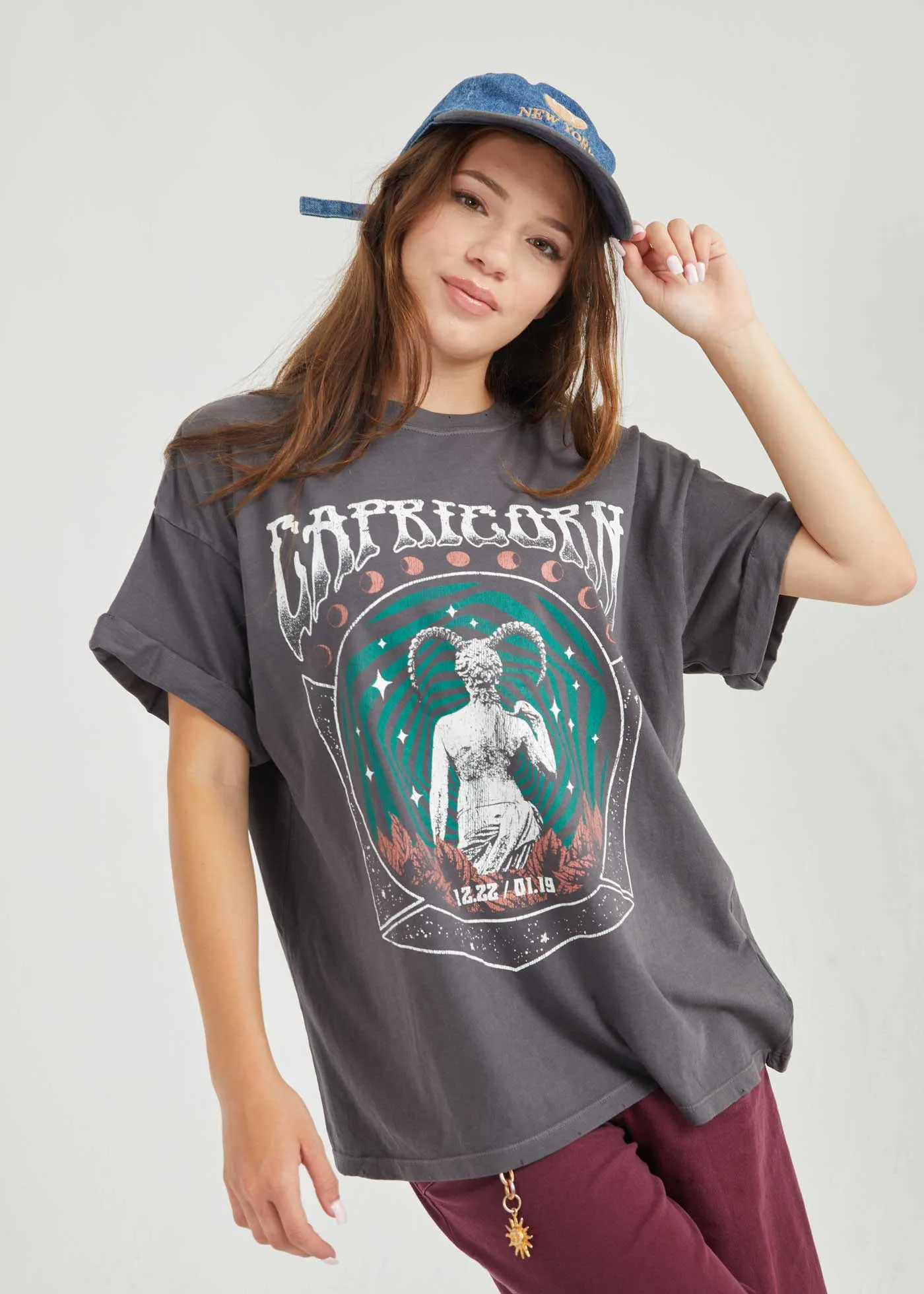 Capricorn Band Black Boyfriend Tee sold by Girl Dangerous product image thumbnail 3