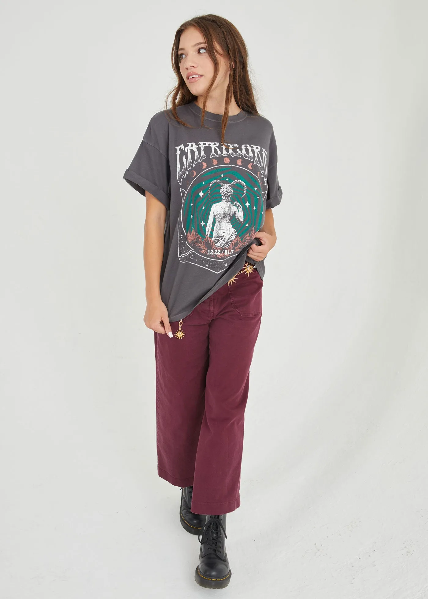 Capricorn Band Black Boyfriend Tee sold by Girl Dangerous product image thumbnail 2