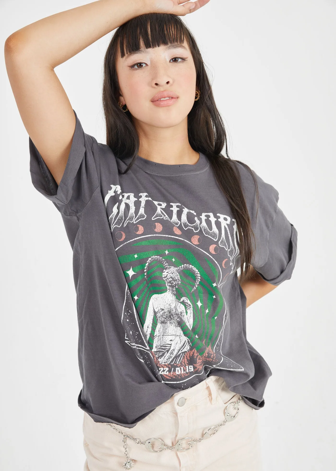 Capricorn Band Black Boyfriend Tee sold by Girl Dangerous