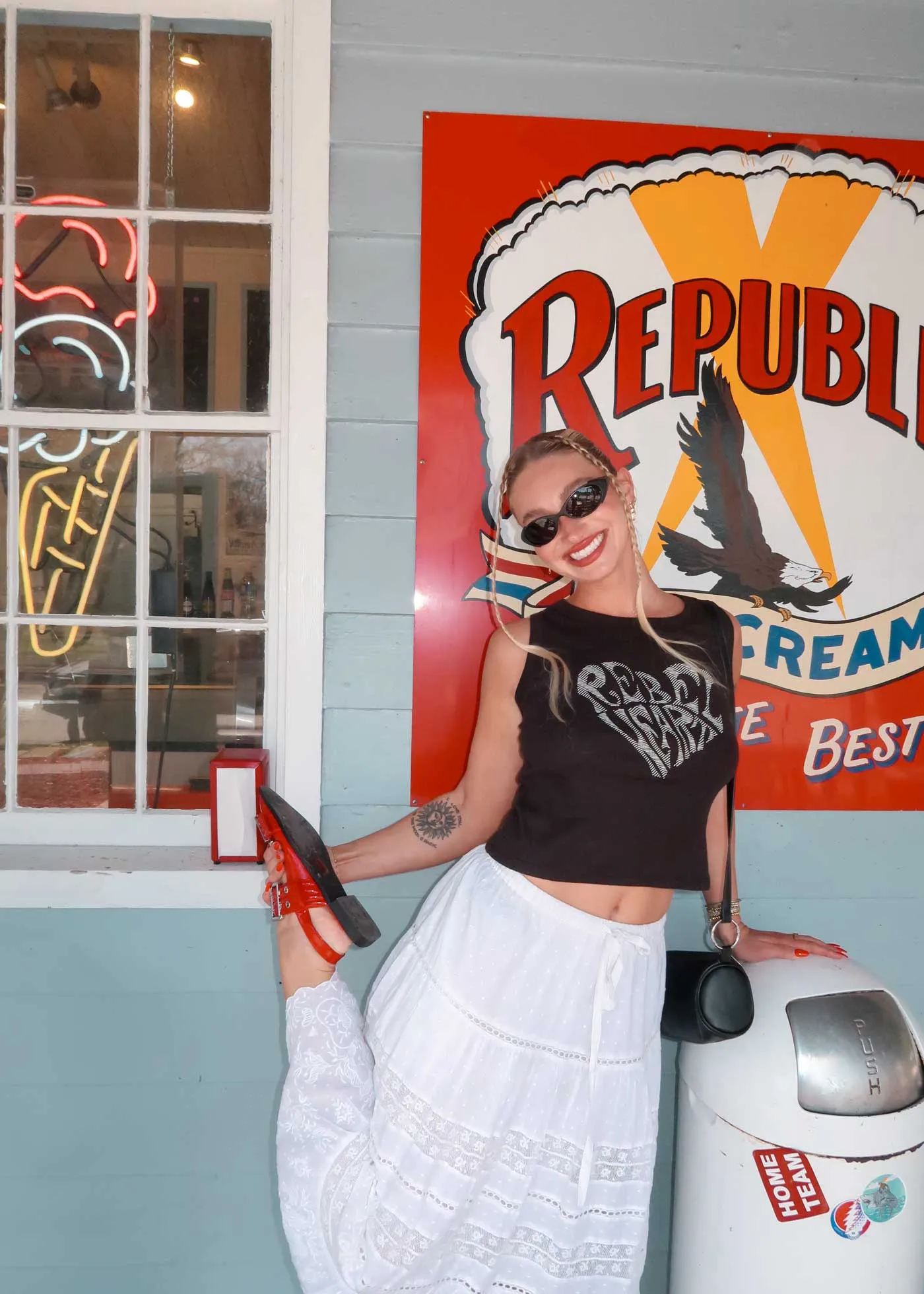 Rebel Heart Ribbed Black Cropped Tank sold by Girl Dangerous product image thumbnail 2