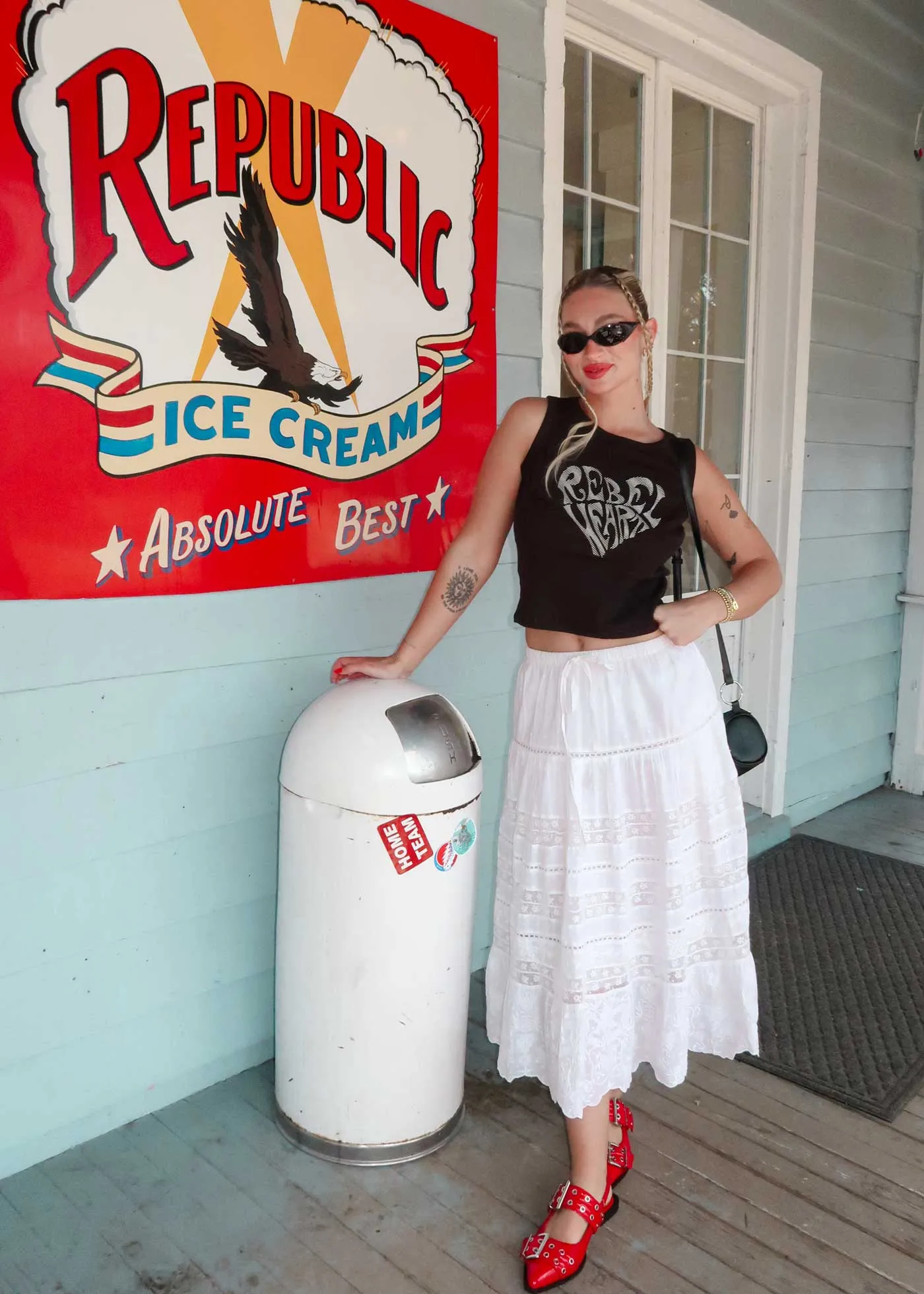 Rebel Heart Ribbed Black Cropped Tank sold by Girl Dangerous