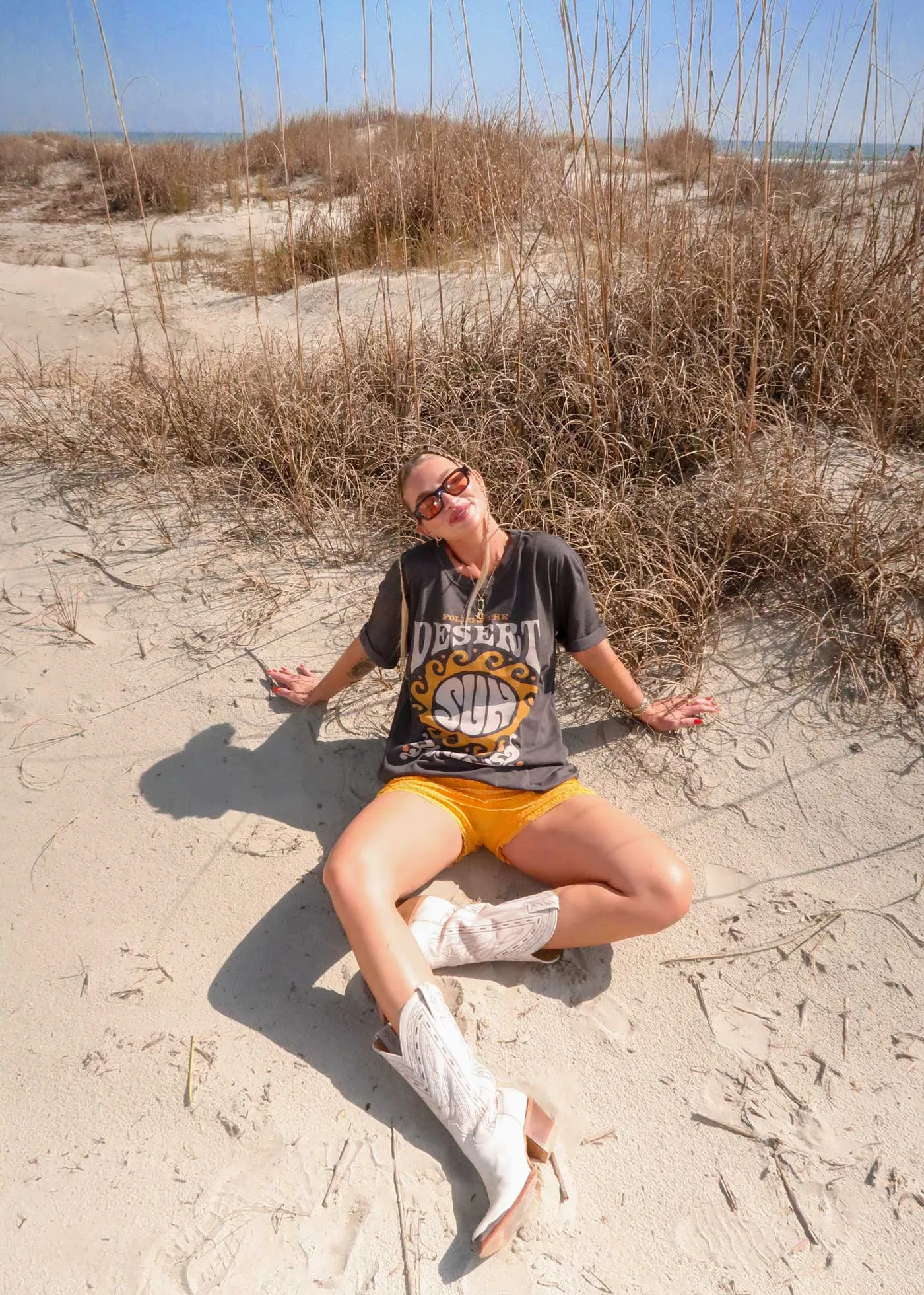 Follow the Desert Sun Black Boyfriend Tee sold by Girl Dangerous product image thumbnail 2