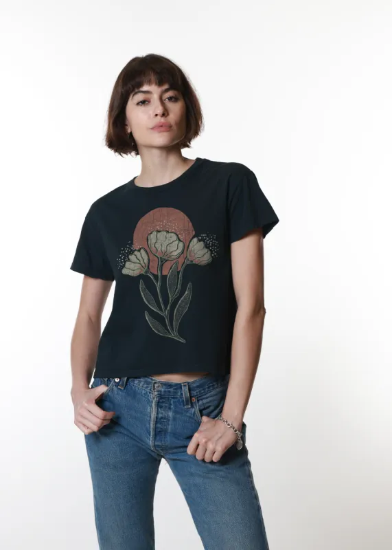 Flora Sun Black Classic Tee sold by Girl Dangerous