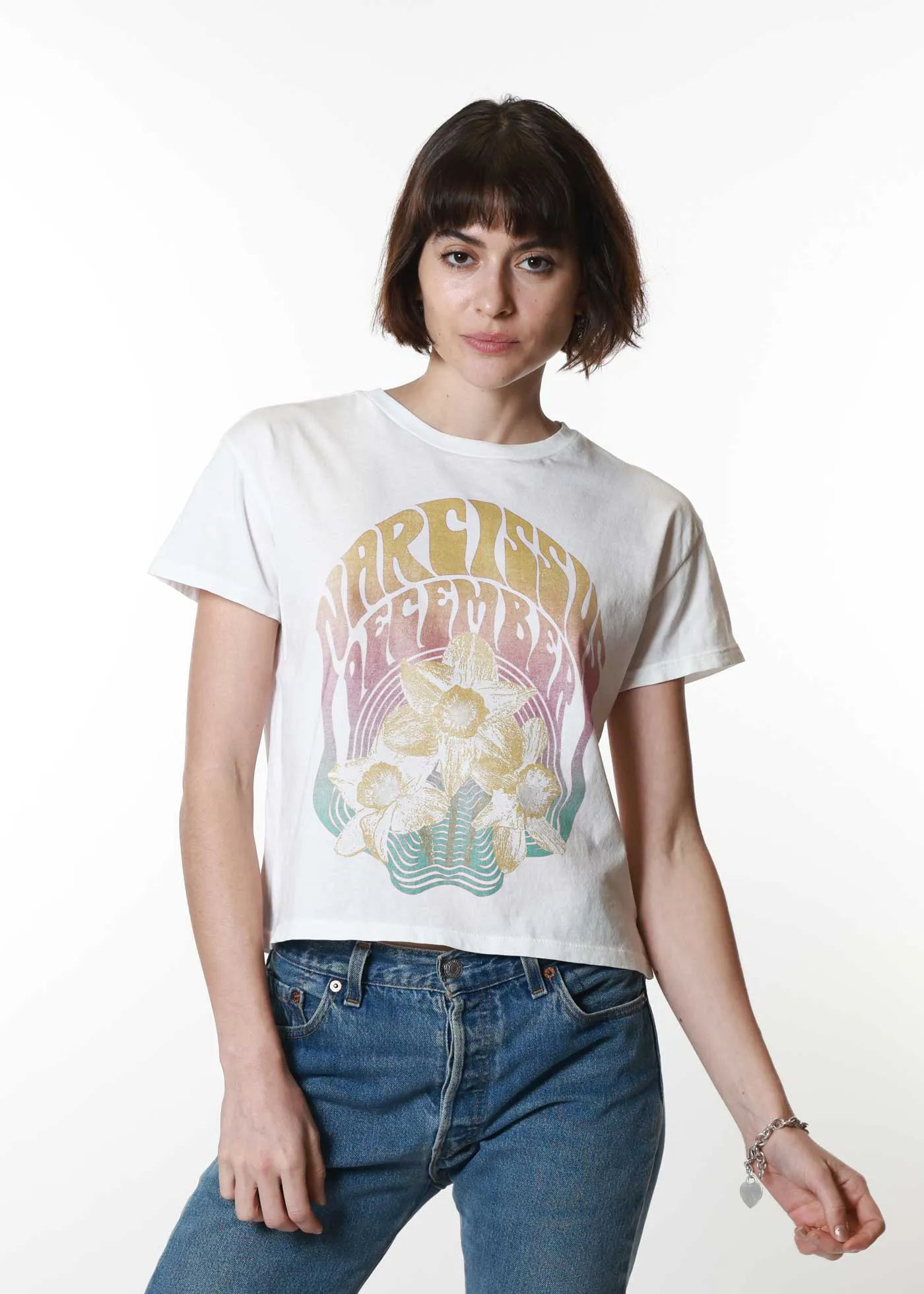 December Narcissus Psychedelic White Classic Tee sold by Girl Dangerous