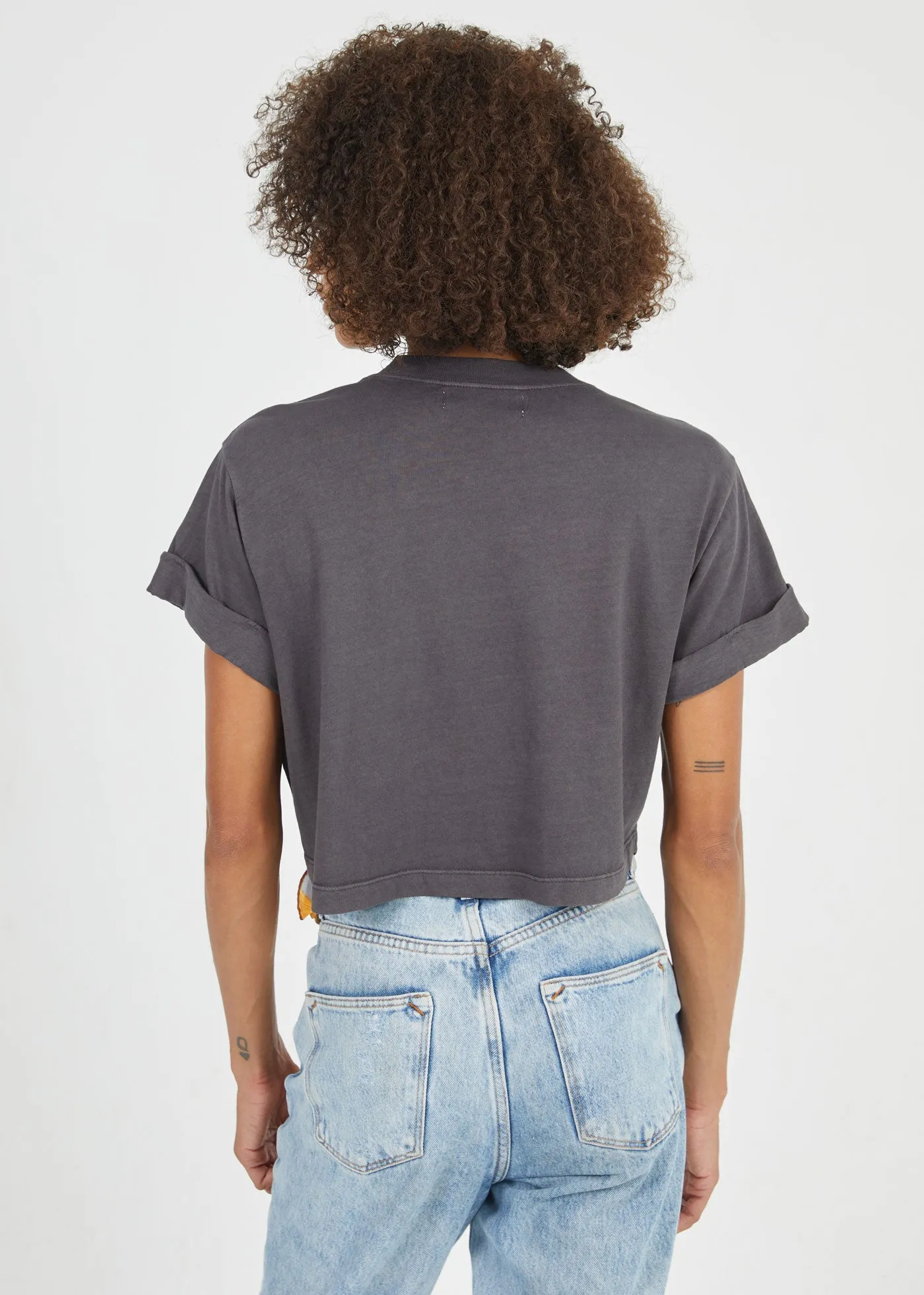 Vintage Black Crop Boyfriend Tee sold by Girl Dangerous product image thumbnail 2