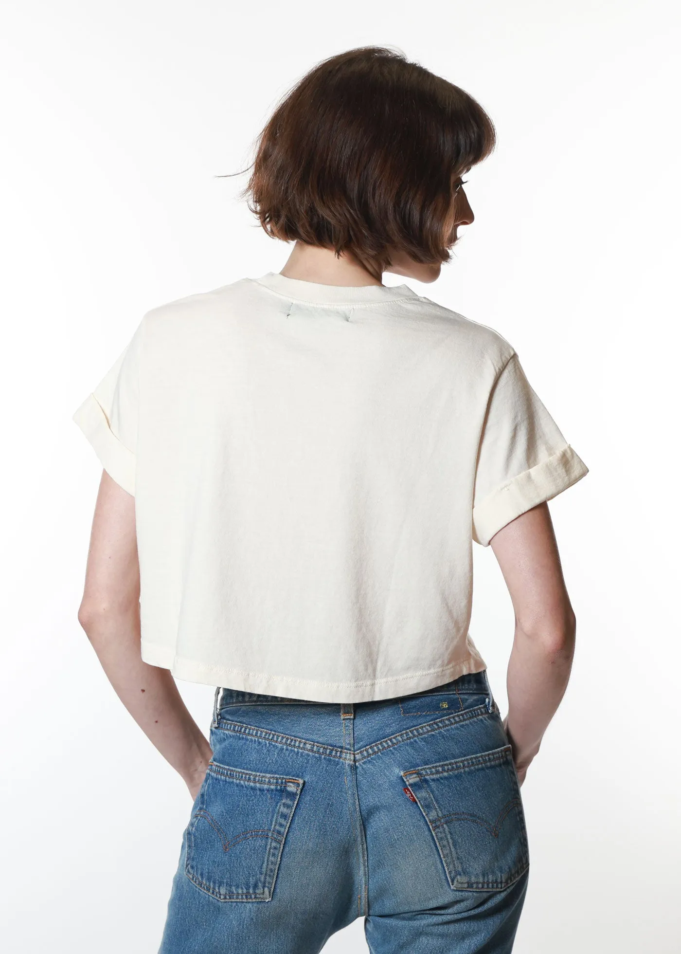 Big Sur Frame Off White Cropped Boyfriend Tee sold by Girl Dangerous product image thumbnail 3