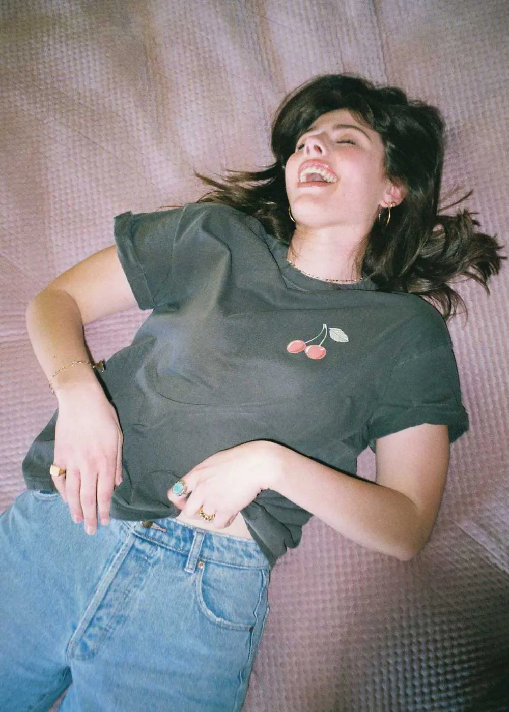 Cherry Bomb Black Boyfriend Tee sold by Girl Dangerous product image thumbnail 2