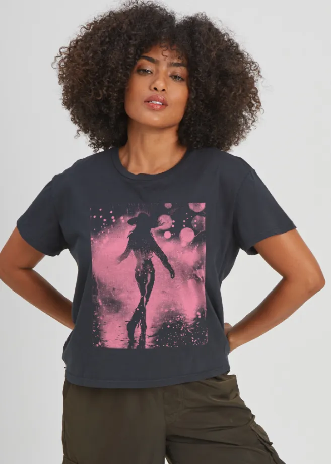 Disco Cowgirl Black Classic Tee sold by Girl Dangerous product image thumbnail 2