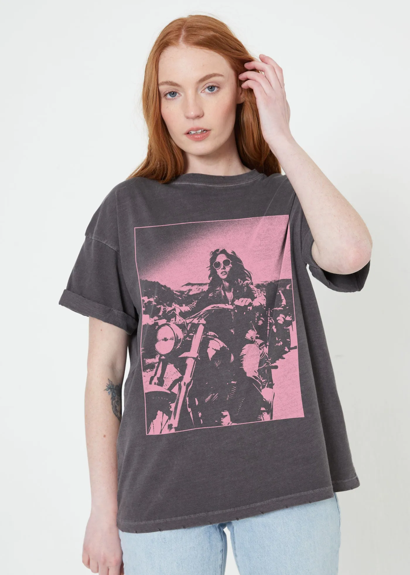 Rider Black Boyfriend Tee sold by Girl Dangerous product image thumbnail 2