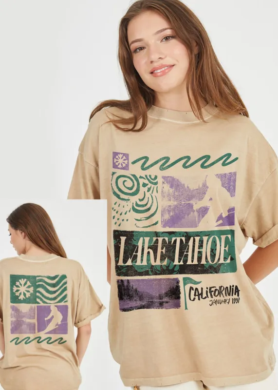 Lake Tahoe Sand Boyfriend Tee sold by Girl Dangerous