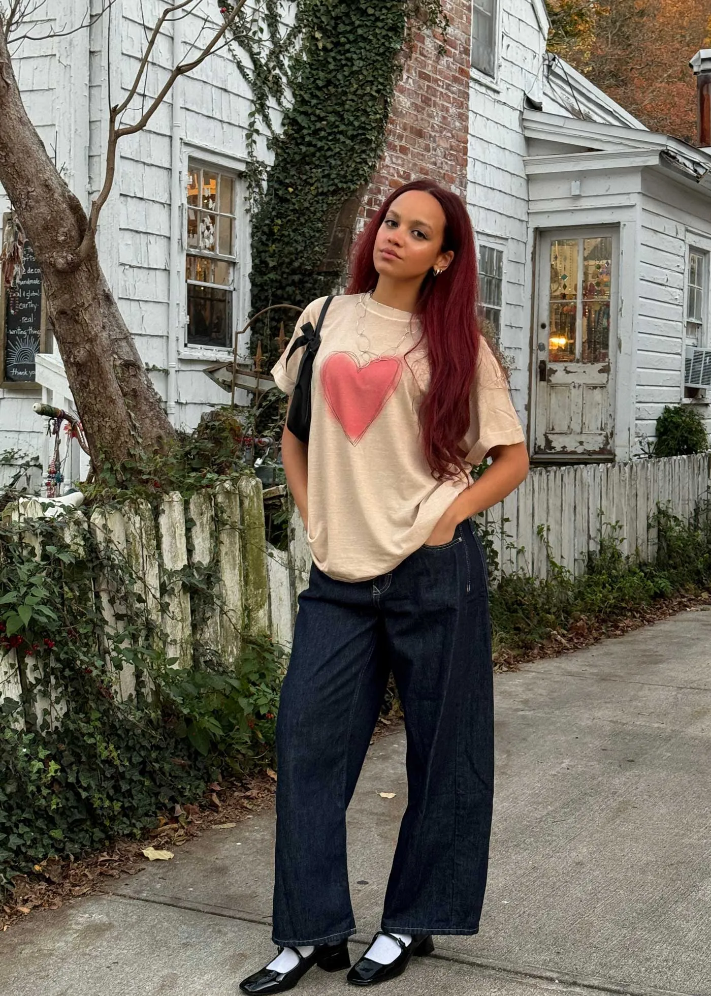 Pink Heart Sand Boyfriend Tee sold by Girl Dangerous