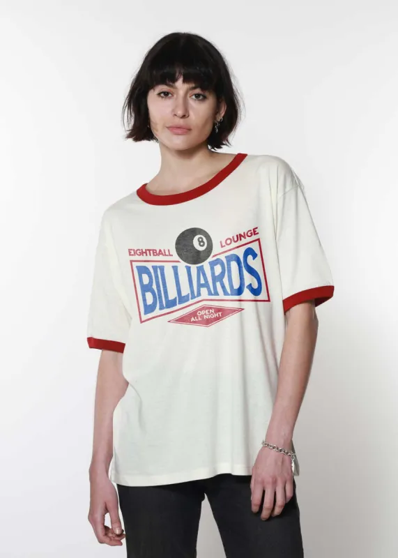 Billiards Bone with Red Ringer Tee sold by Girl Dangerous