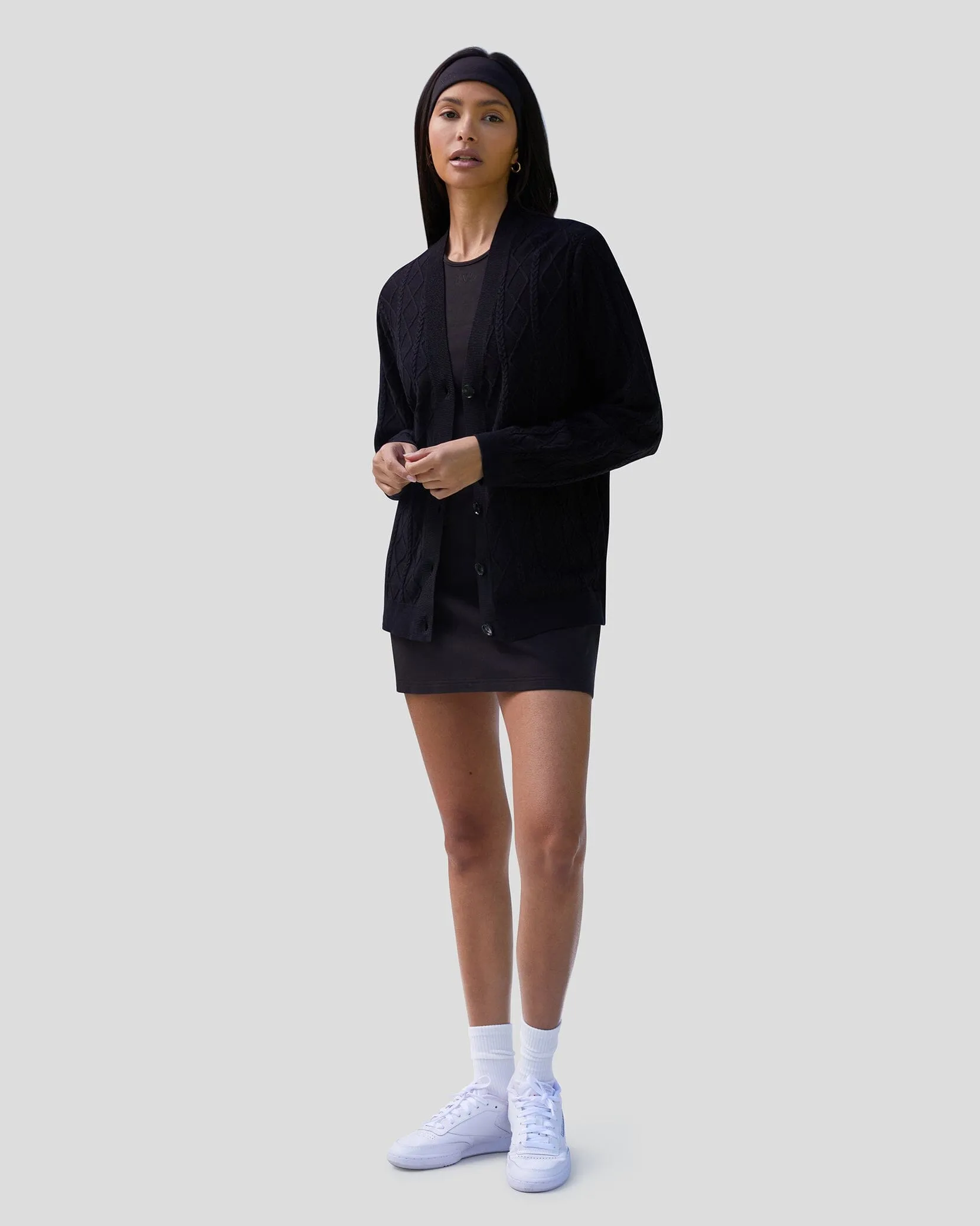 Diamond Stitch Cardigan sold by IVL COLLECTIVE