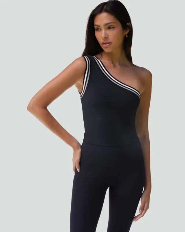 One Shoulder Rib Tank sold by IVL COLLECTIVE