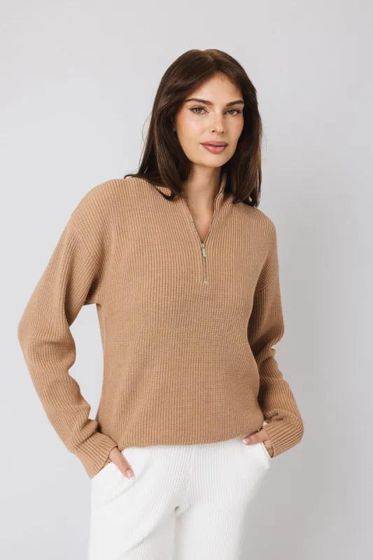 Funnel Neck Half-Zip Sweater sold by IVL COLLECTIVE