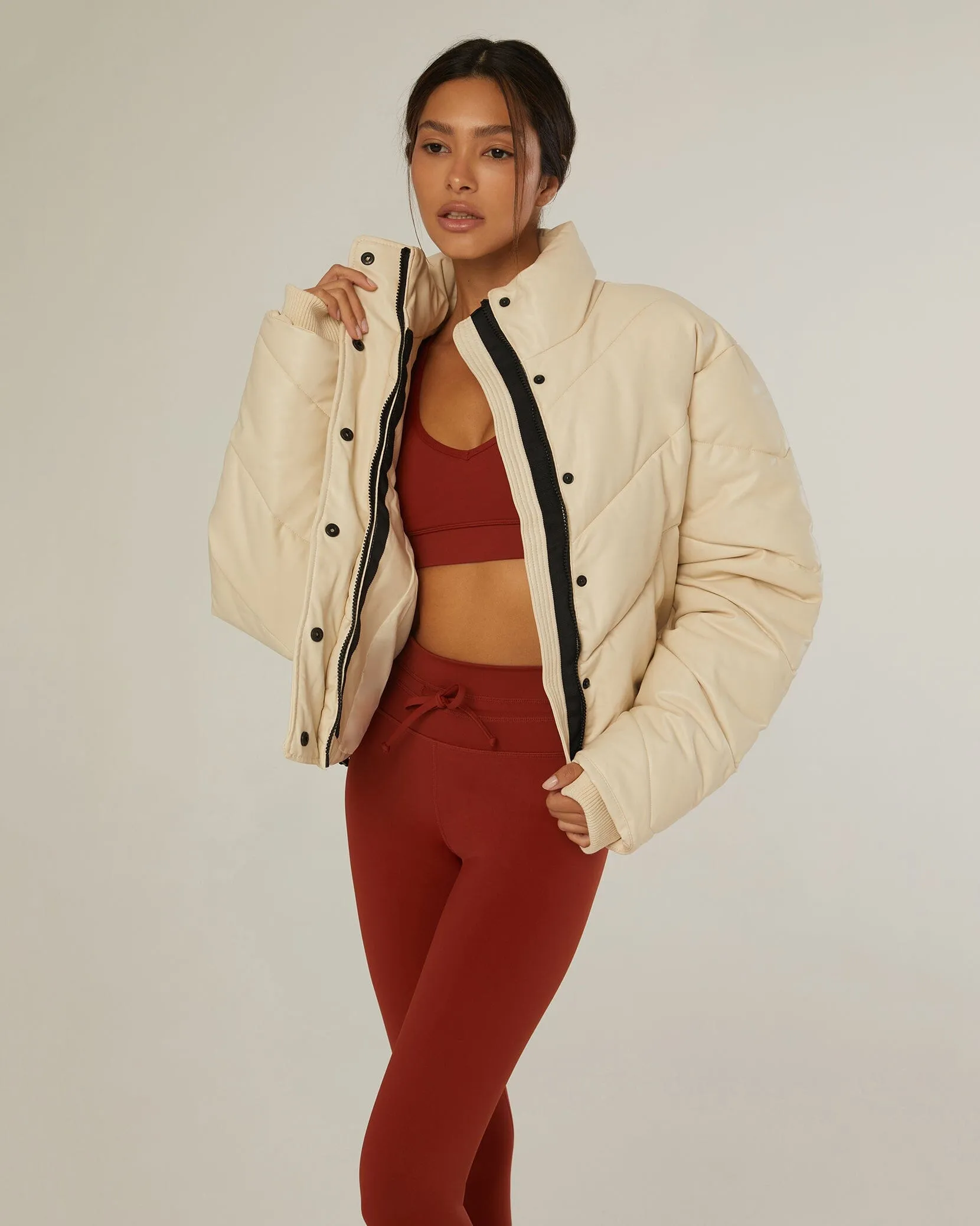 Leather Puffer Jacket sold by IVL COLLECTIVE product image thumbnail 5