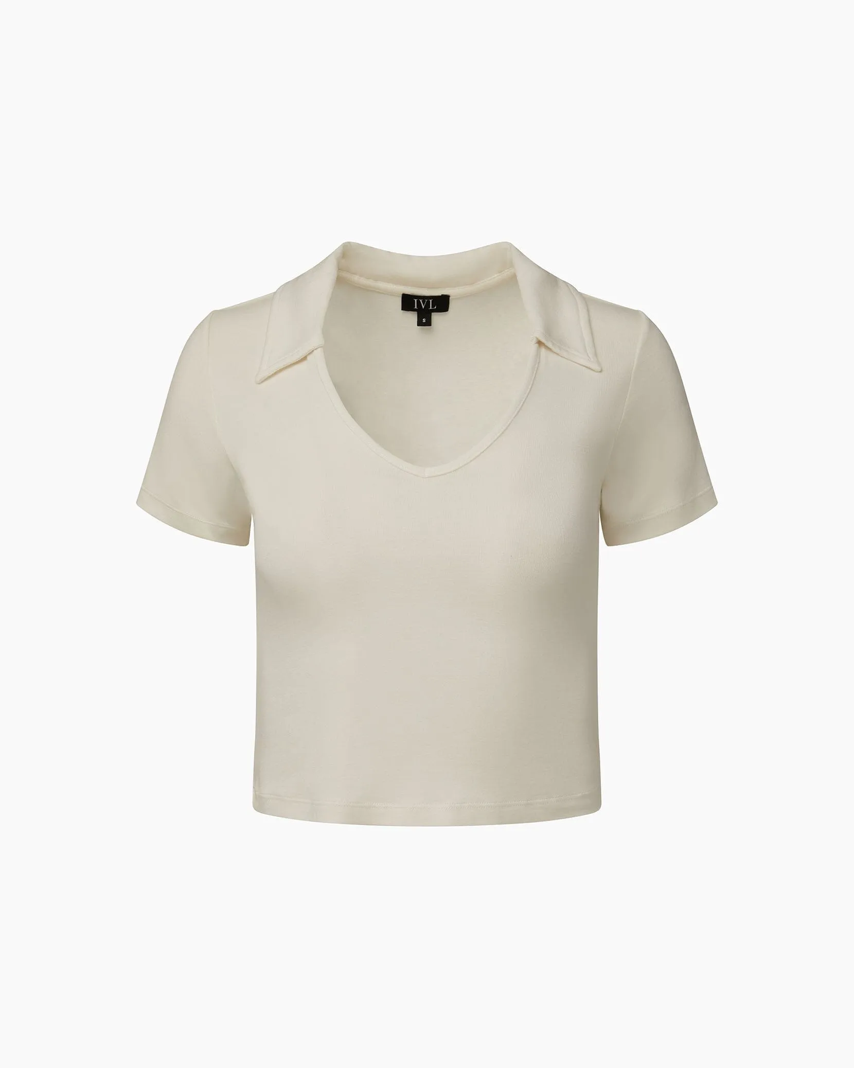 Off White V-neck Polo + High Rise Jogger sold by IVL COLLECTIVE product image thumbnail 2