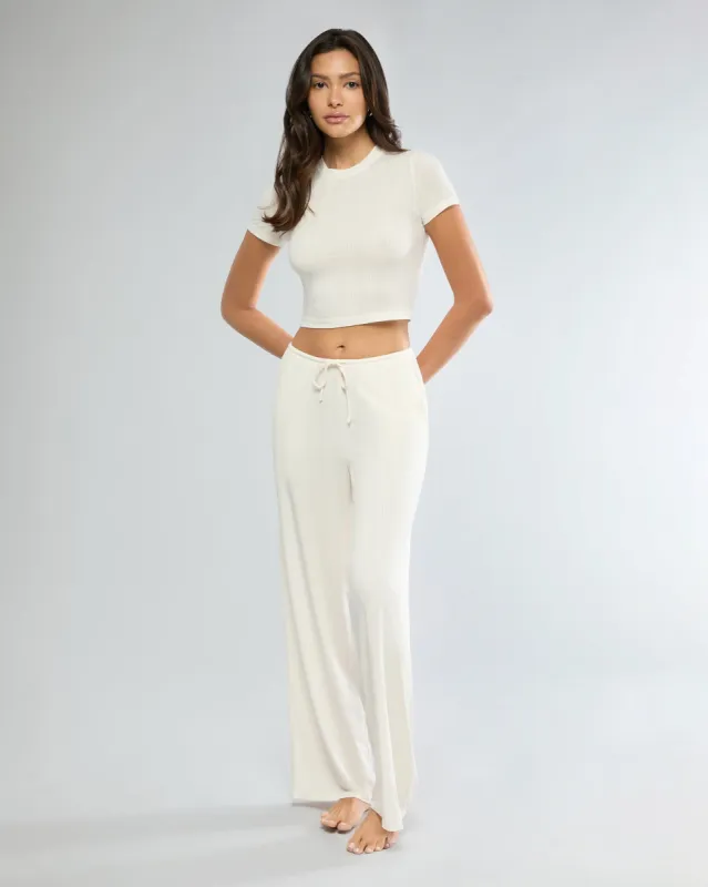 Off White Slim Fit Tee + Low-rise Pant sold by IVL COLLECTIVE