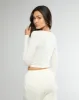 Long Sleeve Cropped Scoop Neck Top sold by IVL COLLECTIVE