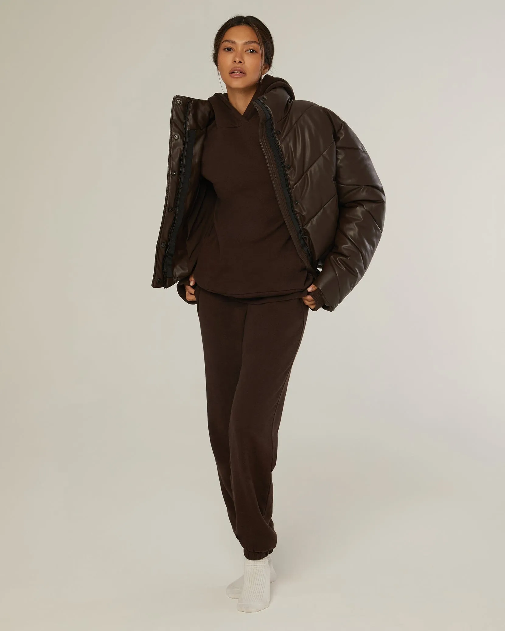 Leather Puffer Jacket sold by IVL COLLECTIVE product image thumbnail 3