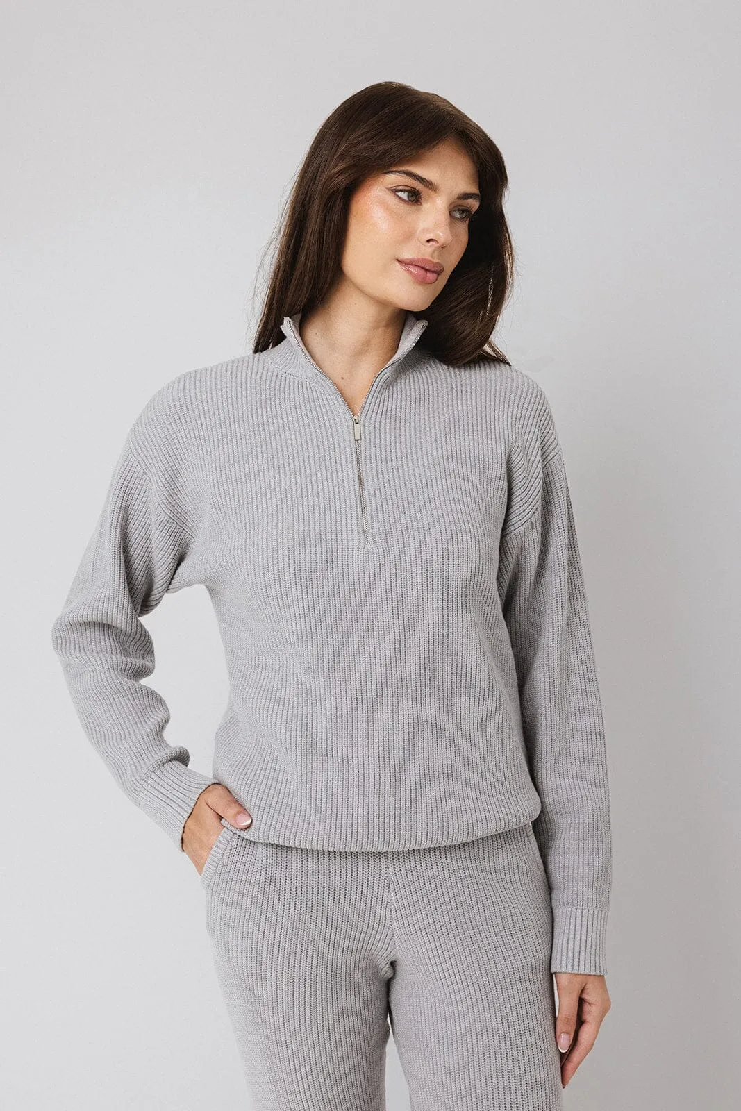 Funnel Neck Half-Zip Sweater sold by IVL COLLECTIVE