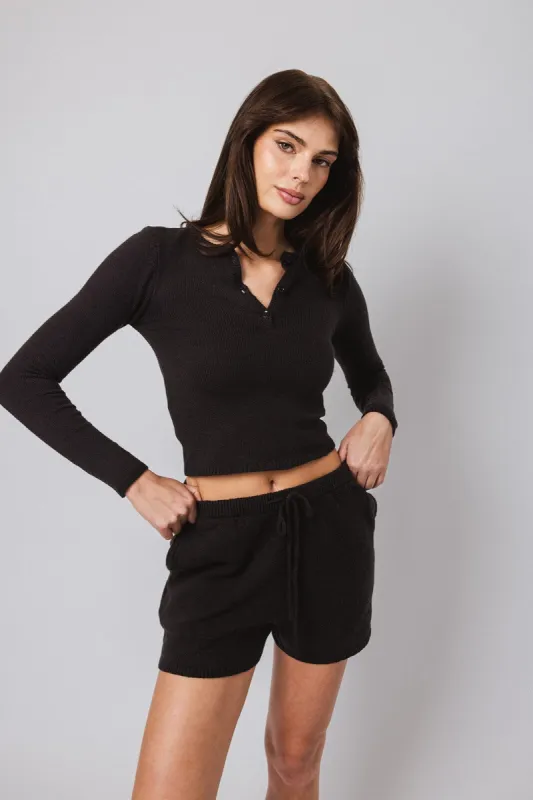 Boucle Henley Top sold by IVL COLLECTIVE