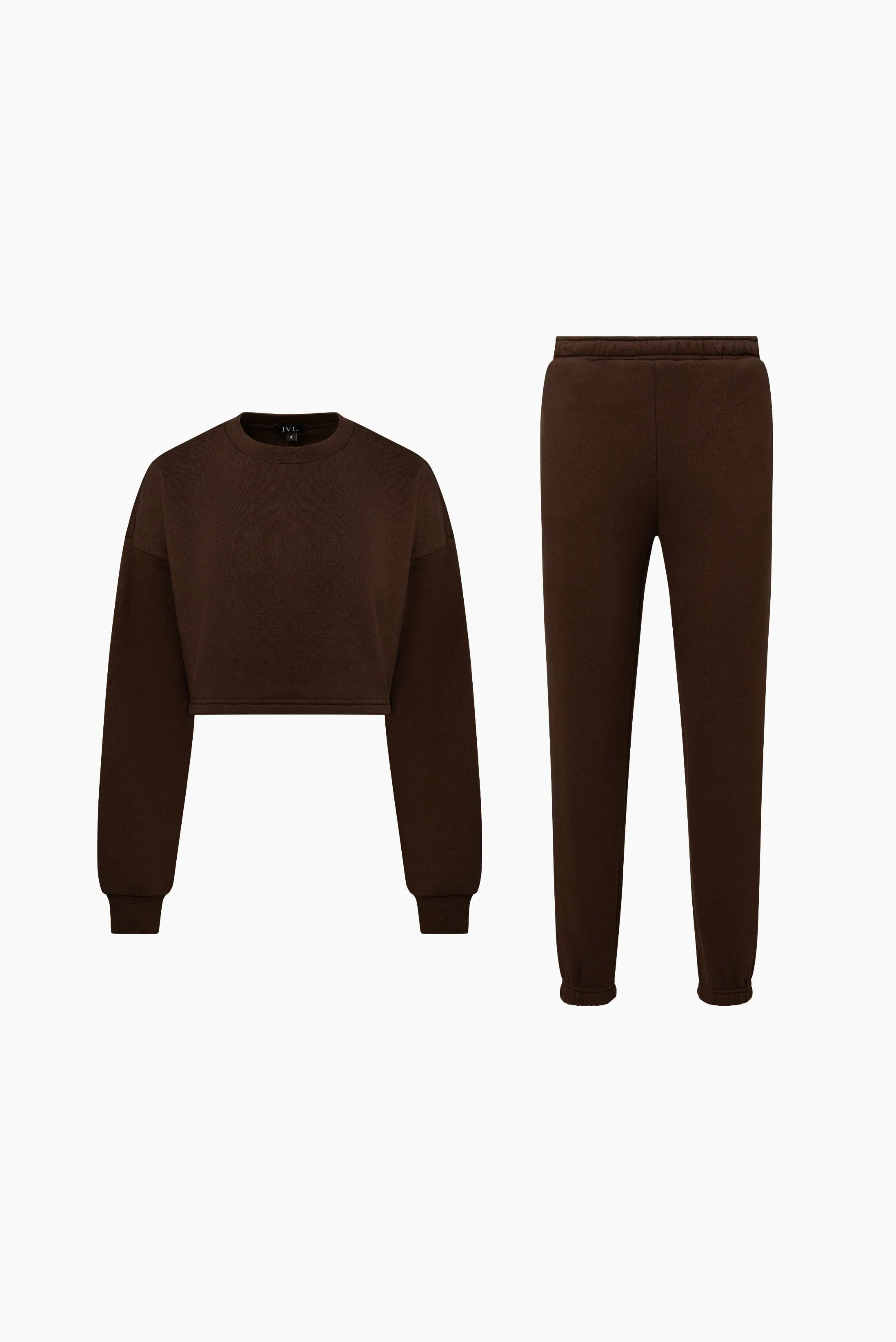 Java Cropped Crewneck Sweatshirt + French Terry Jogger sold by IVL COLLECTIVE