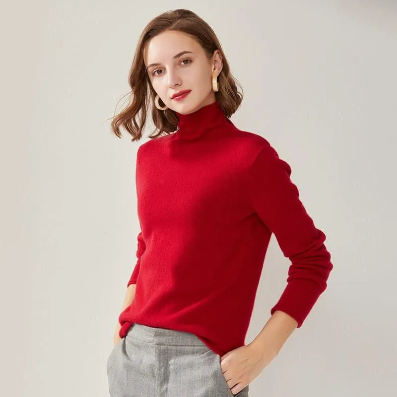Turtleneck Cashmere Women Sweater sold by DAISYSILK product image thumbnail 2
