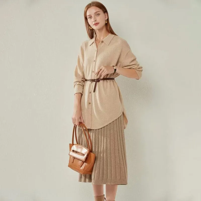 Pure Cashmere A-Line Skirt sold by DAISYSILK