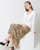 Silk Satin Bias Cut Long Leopard Print Skirt sold by DAISYSILK