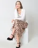 Silk Satin Bias Cut Long Leopard Print Skirt sold by DAISYSILK