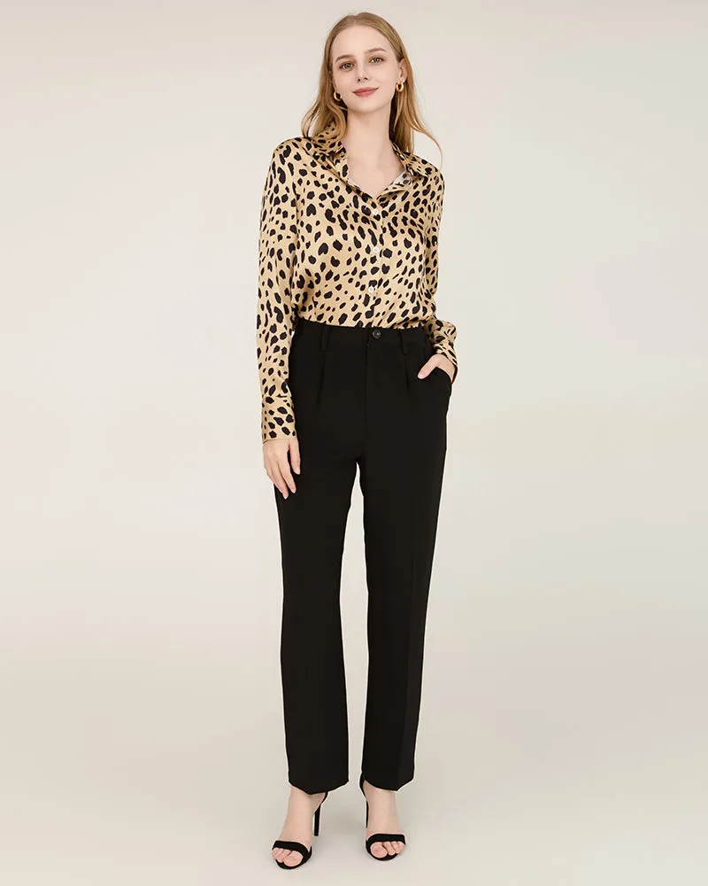 40 Momme Silk Sculpted Straight Pants sold by DAISYSILK product image thumbnail 2