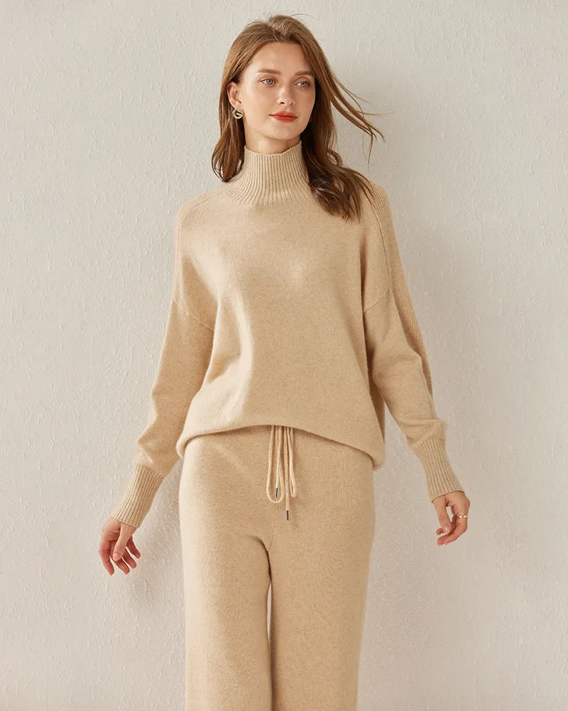 Cozy Turtleneck Oversized Cashmere Sweater sold by DAISYSILK product image thumbnail 4